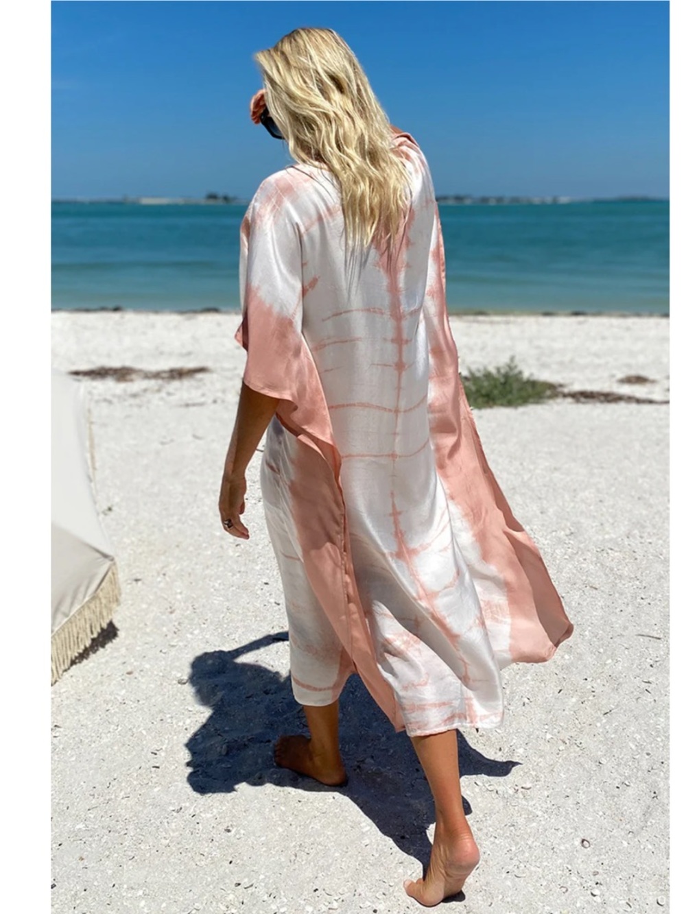 Emerson Fry India Collection TIE DYE CAFTAN - MUTED CLAY Size XS/S - Picture 8 of 8